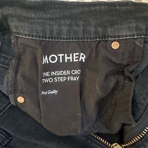Mother the insider crop step hem Black Jeans